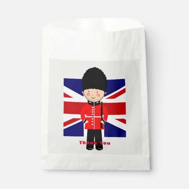 Thank You Union Jack London Theme Favour Bags (Front)