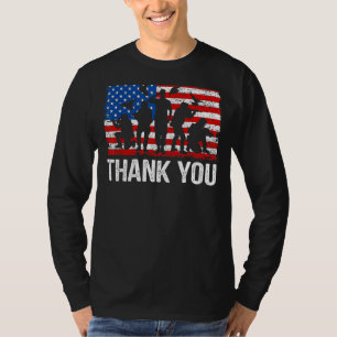 Thank You Us Flag Patriotic Solider America Memor T-Shirt