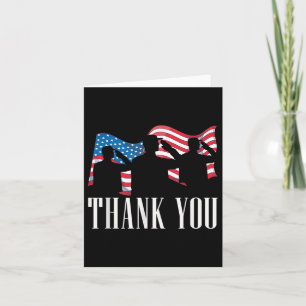 Thank You Us Flag Patriotic Solider America Memori Card