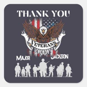Thank you us veterans memorial honor ,veterans square sticker
