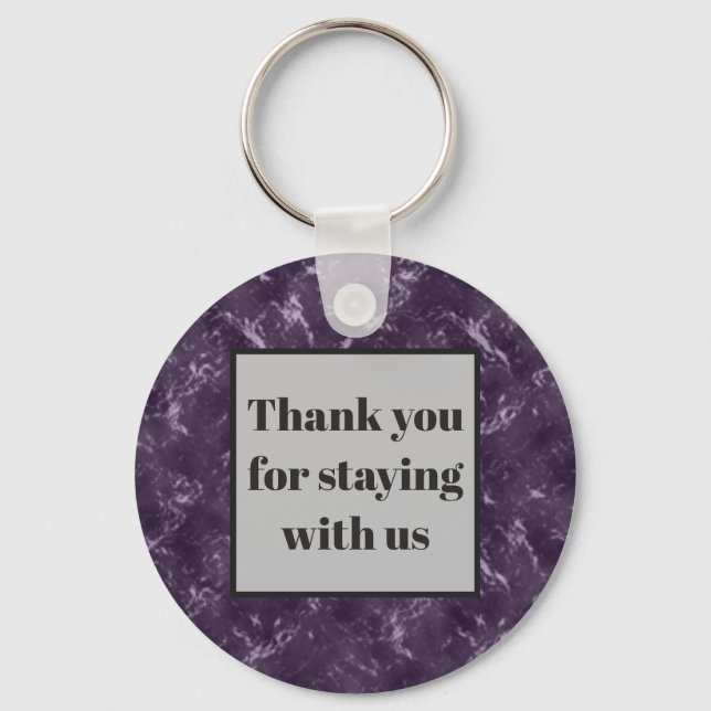 Thank You Vacation House Rental Guest Keys Key Ring (Front)
