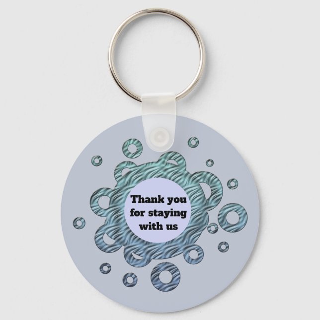 Thank You Vacation House Room Rental Guest Key Ring (Front)
