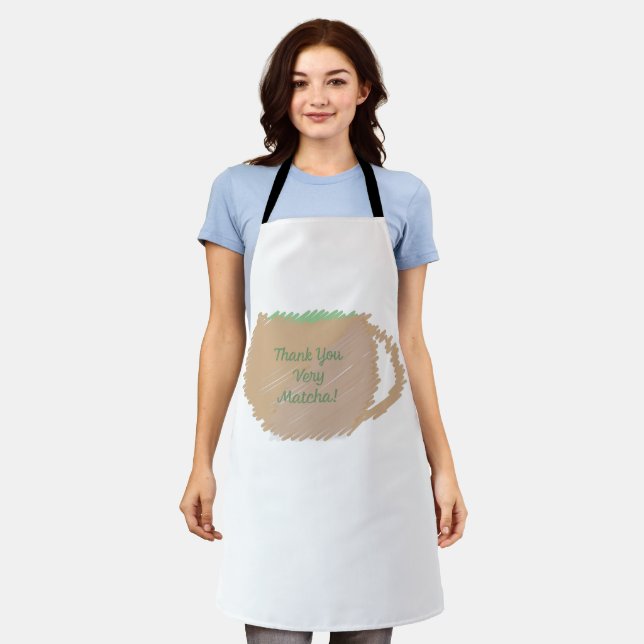 Thank You Very Matcha  Apron (Worn)