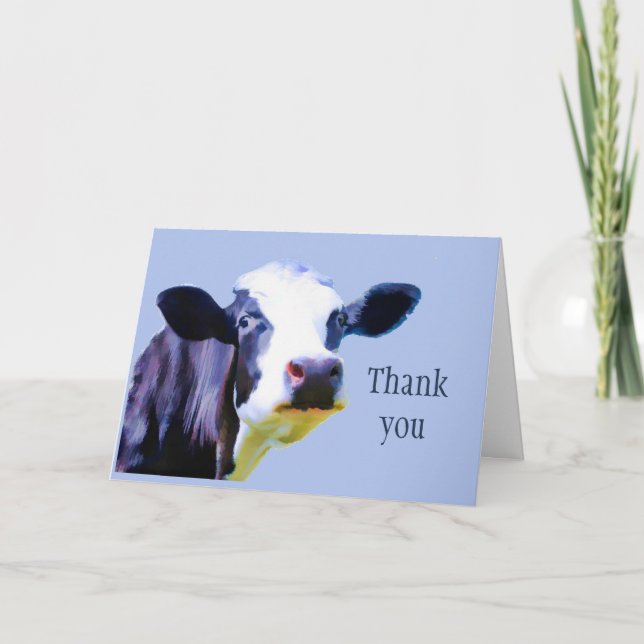 Thank you very Moo ch Funny Cow Card (Front)