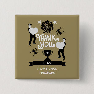Thank You Very Much 15 Cm Square Badge