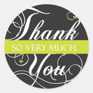 Thank you very much classic round sticker