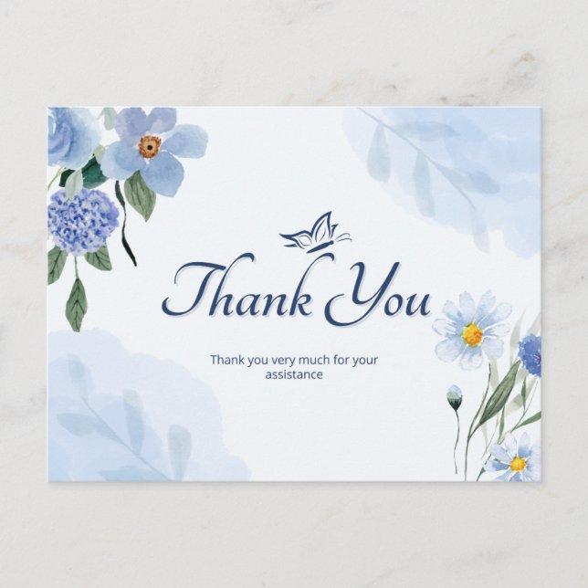 Thank you very much for your assistance  postcard (Front)