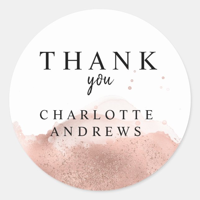 Thank you very much. Modern Salon RosegoldClassic Classic Round Sticker (Front)