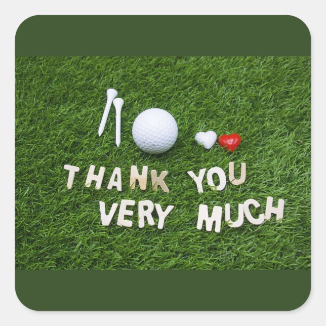 Thank you very much with golf ball sticker (Front)