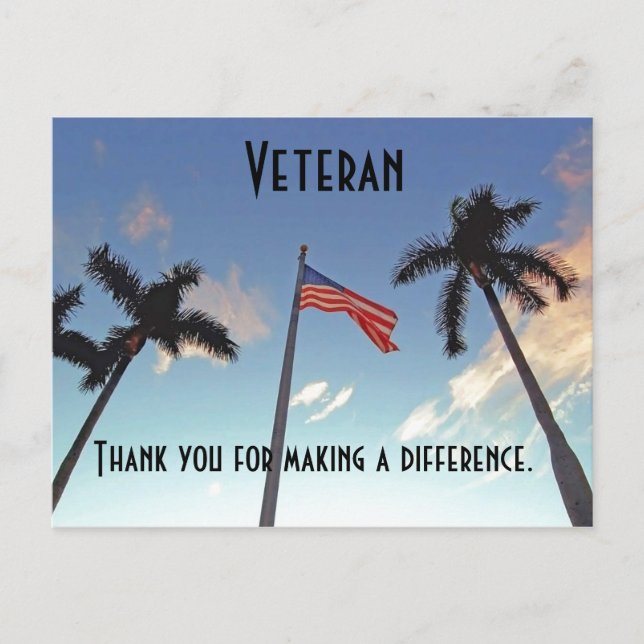 Thank you Veteran Postcard (Front)