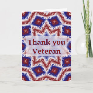 Thank You Veteran, Red White Blue Abstract