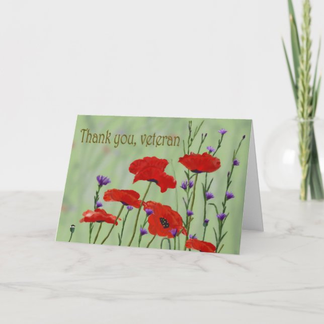Thank you Veteran with Poppies (Front)