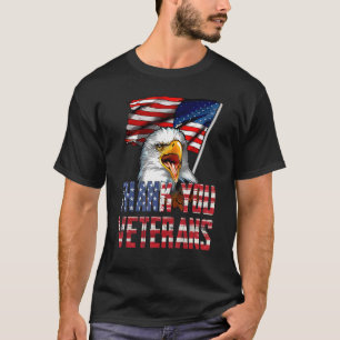 Thank You Veterans American Eagle US Flag for 4th T-Shirt