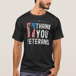 Thank You Veterans American Flag Celebration T-Shirt