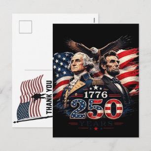Thank You Veterans American Flag Memorial Day Holiday Postcard