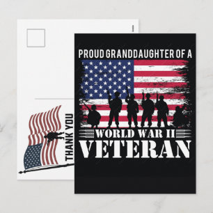 Thank You Veterans American Flag Memorial Day Holiday Postcard