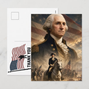 Thank You Veterans American Flag Memorial Day Holiday Postcard