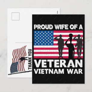 Thank You Veterans American Flag Memorial Day Holiday Postcard