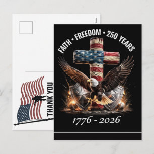 Thank You Veterans American Flag Memorial Day Holiday Postcard