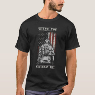 Thank you veterans American Flag Veterans Day Patr T-Shirt