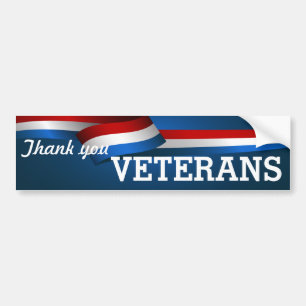 Thank you Veterans Bumper Sticker