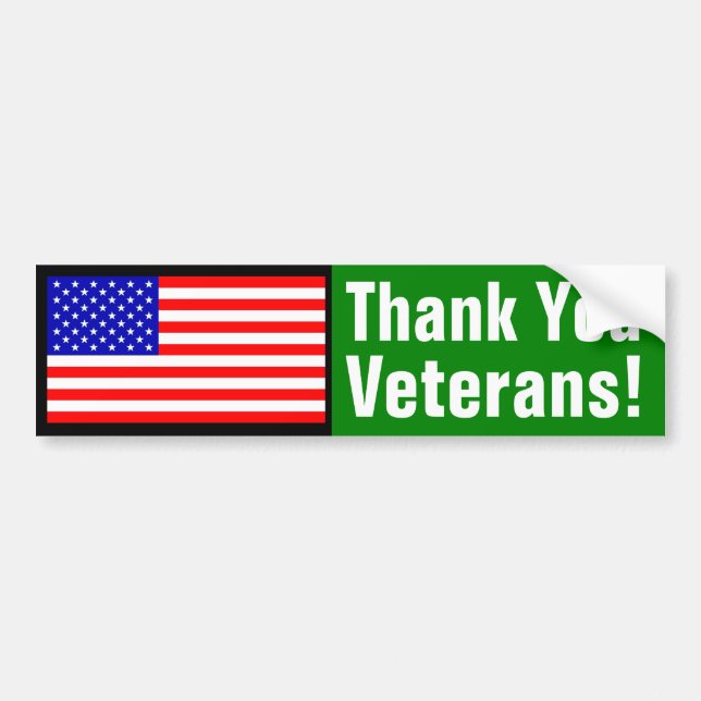 Thank You Veterans! Bumper Sticker (Front)