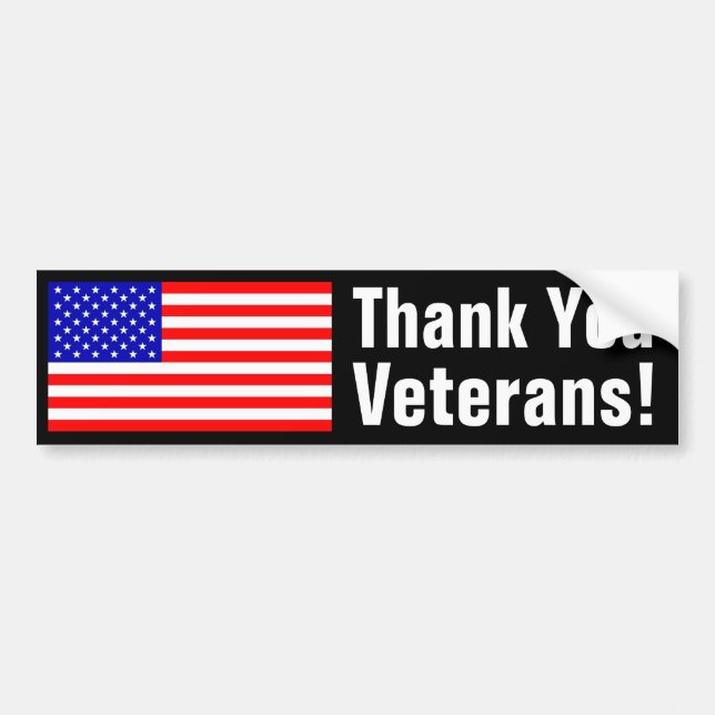 Thank You Veterans! Bumper Sticker (Front)