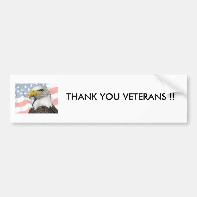 THANK YOU VETERANS BUMPER STICKER (Front)