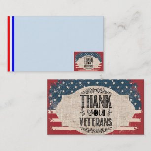 Thank You Veterans Business Card