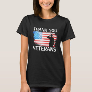 Thank You Veterans Combat Boots Dog Tags Veteran D T-Shirt
