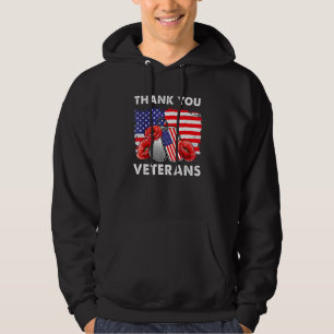 Thank You Veterans Combat Boots Poppy Flower Veter Hoodie