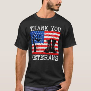 Thank You Veterans Combat Boots Solidarity Veteran T-Shirt