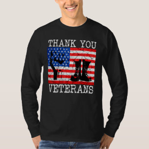 Thank You Veterans Combat Boots Solidarity Veteran T-Shirt