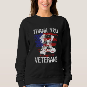 Thank You Veterans Combat Boots Veteran Day Americ Sweatshirt