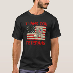 Thank You Veterans Combat Boots Veteran Day Americ T-Shirt