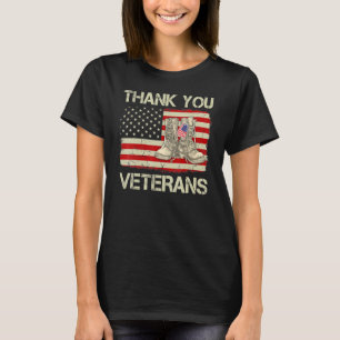 Thank You Veterans Combat Boots Veteran Day Americ T-Shirt