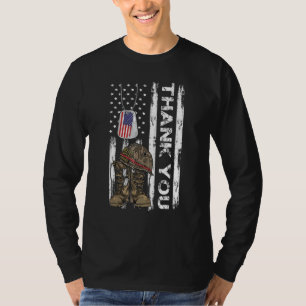 Thank You Veterans Combat Boots Veteran Day Americ T-Shirt