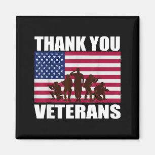 Thank you veterans day day memorial magnet