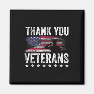 Thank You Veterans Day Memorial Day Partiotic Mili Magnet