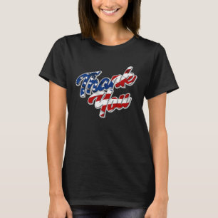 Thank You Veterans Day Patriotic American Flag Mem T-Shirt