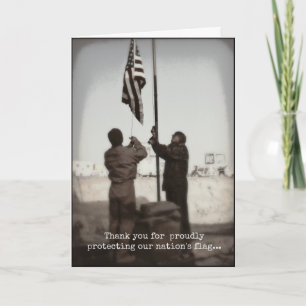 Thank You Veterans Day/Protecting Our Flag Card