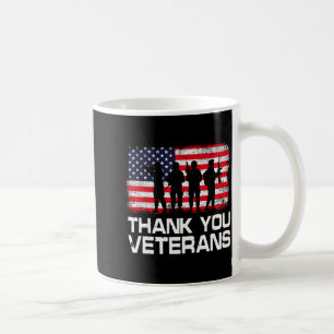 Thank You Veterans Day Usa Flag Patriotic Soldier Coffee Mug