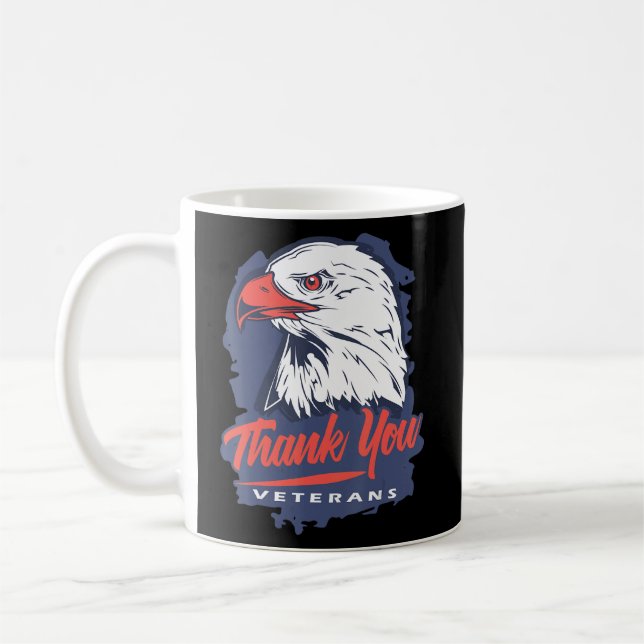 Thank You Veterans For Veterans Day Patriotic Men  Coffee Mug (Left)