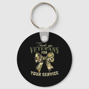 Thank You Veterans For Your Service Veterans Day Key Ring
