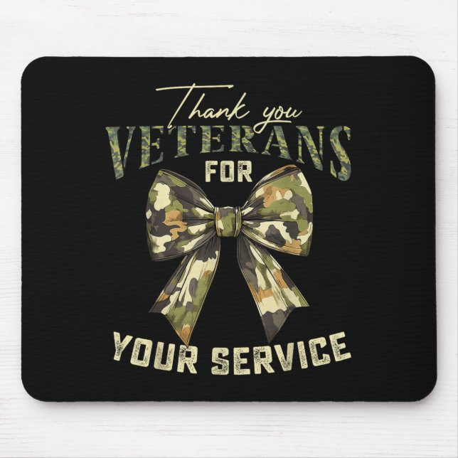 Thank You Veterans For Your Service Veterans Day  Mouse Mat (Front)