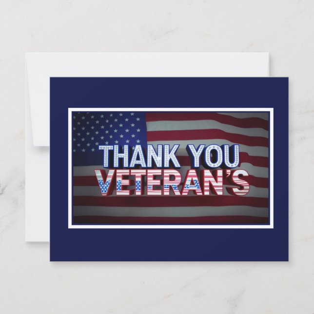 Thank you Veterans Holiday Card (Front)
