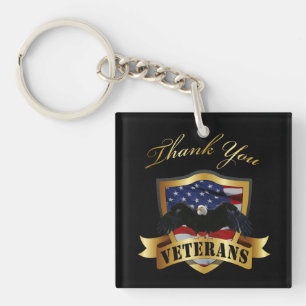 Thank You Veterans Key Ring