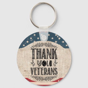 Thank You Veterans Keychain