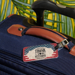 Thank You Veterans Luggage Tag