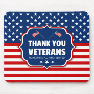 Thank You Veterans Mouse Mat